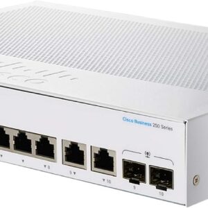 Cisco Business CBS250-8T-E-2G Smart Switch | 8 Port GE Ext PS | 2x1G Combo